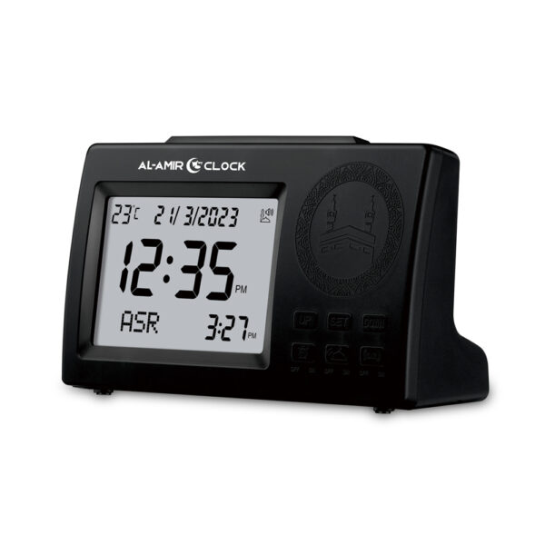 Horloge Azan AL AMIR AC100 compacte avec écran digital et horaires de prière