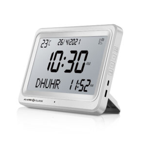 Horloge Azan AL AMIR AC101 écran XL avec horaires de prière et adhan intégré