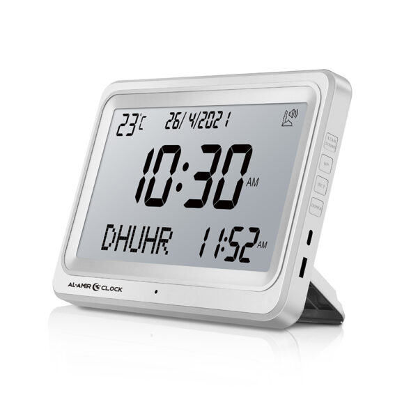 Horloge Azan AL AMIR AC101 écran XL avec horaires de prière et adhan intégré