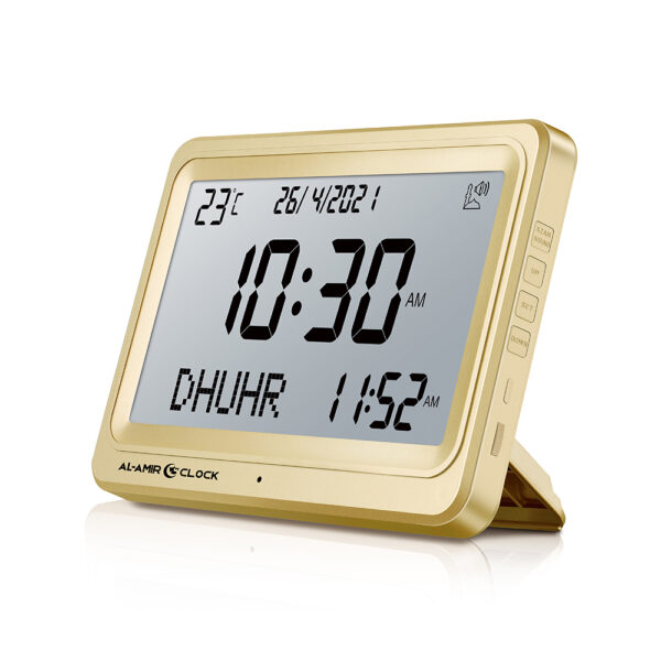 Horloge Azan AL AMIR AC101 écran XL avec horaires de prière et adhan intégré