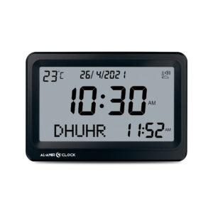 Horloge Azan AL AMIR AC101 écran XL avec horaires de prière et adhan intégré