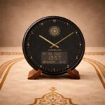 horloge adhan islamique waqti arabian chiffres arabes design oriental
