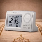 Horloge Azan AL AMIR AC100 compacte avec écran digital et horaires de prière