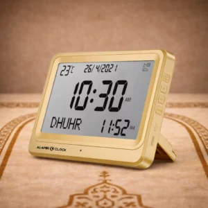 Horloge Azan AL AMIR AC101 écran XL avec horaires de prière et adhan intégré