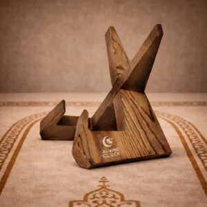 Support en Bois pour Horloge Adhan – Image 1