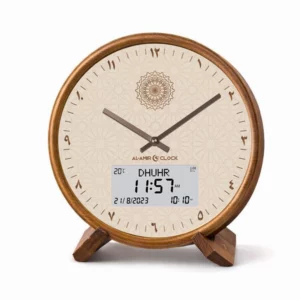 horloge adhan islamique waqti arabian chiffres arabes design oriental