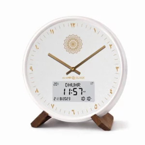 horloge adhan islamique waqti arabian chiffres arabes design oriental
