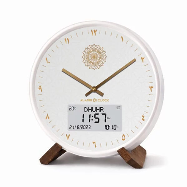 horloge adhan islamique waqti arabian chiffres arabes design oriental