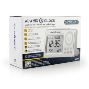 Horloge Azan AL AMIR AC100 compacte avec écran digital et horaires de prière